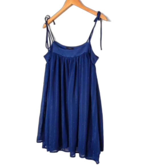 NEW Women's Forever 21 Navy Blue Formal Babydoll Wedding Mini Party Dress Size M - Picture 1 of 9